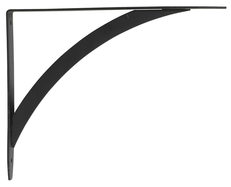 Knape & Vogt John Sterling Steel Black Elegant Shelf Bracket 10 in. L