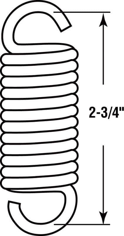 Prime-Line 2-3/4 in. L X 7/16 in. D Extension Spring 2 pk