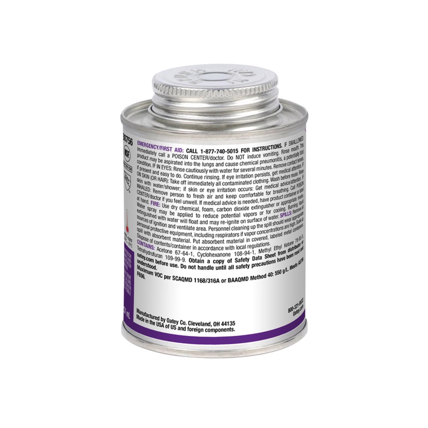 Oatey Purple Primer and Cement For CPVC/PVC 8 oz