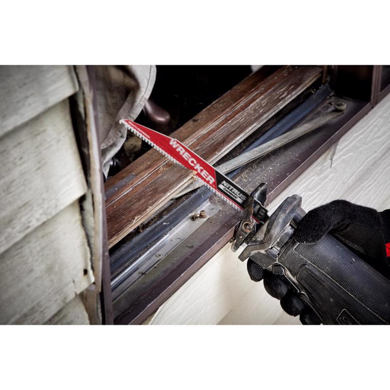 Milwaukee Wrecker 9 in. Nitrus Carbide Sawzall Reciprocating Saw Blade 6 TPI 1 pk