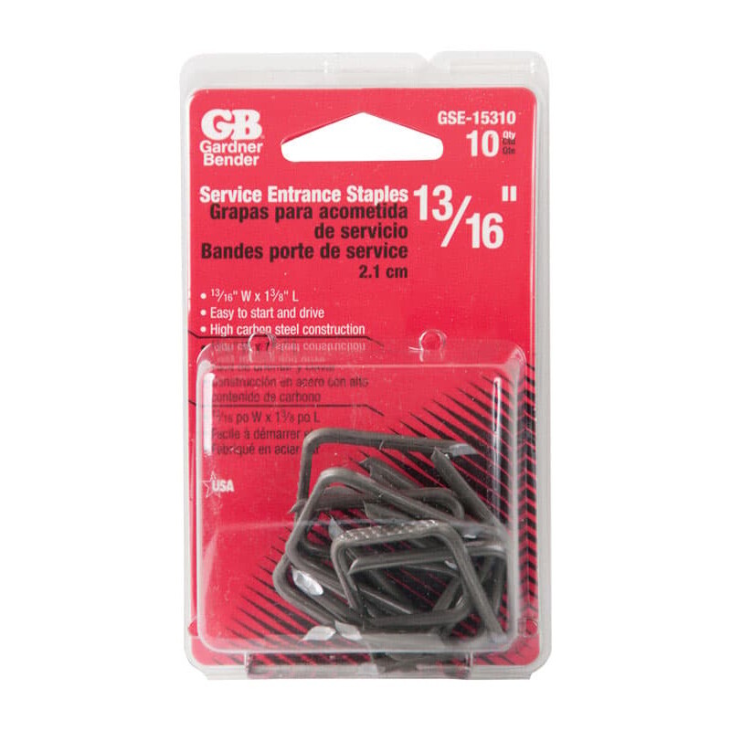 Gardner Bender.813 in. W Steel Service Entrance Staple 10 pk