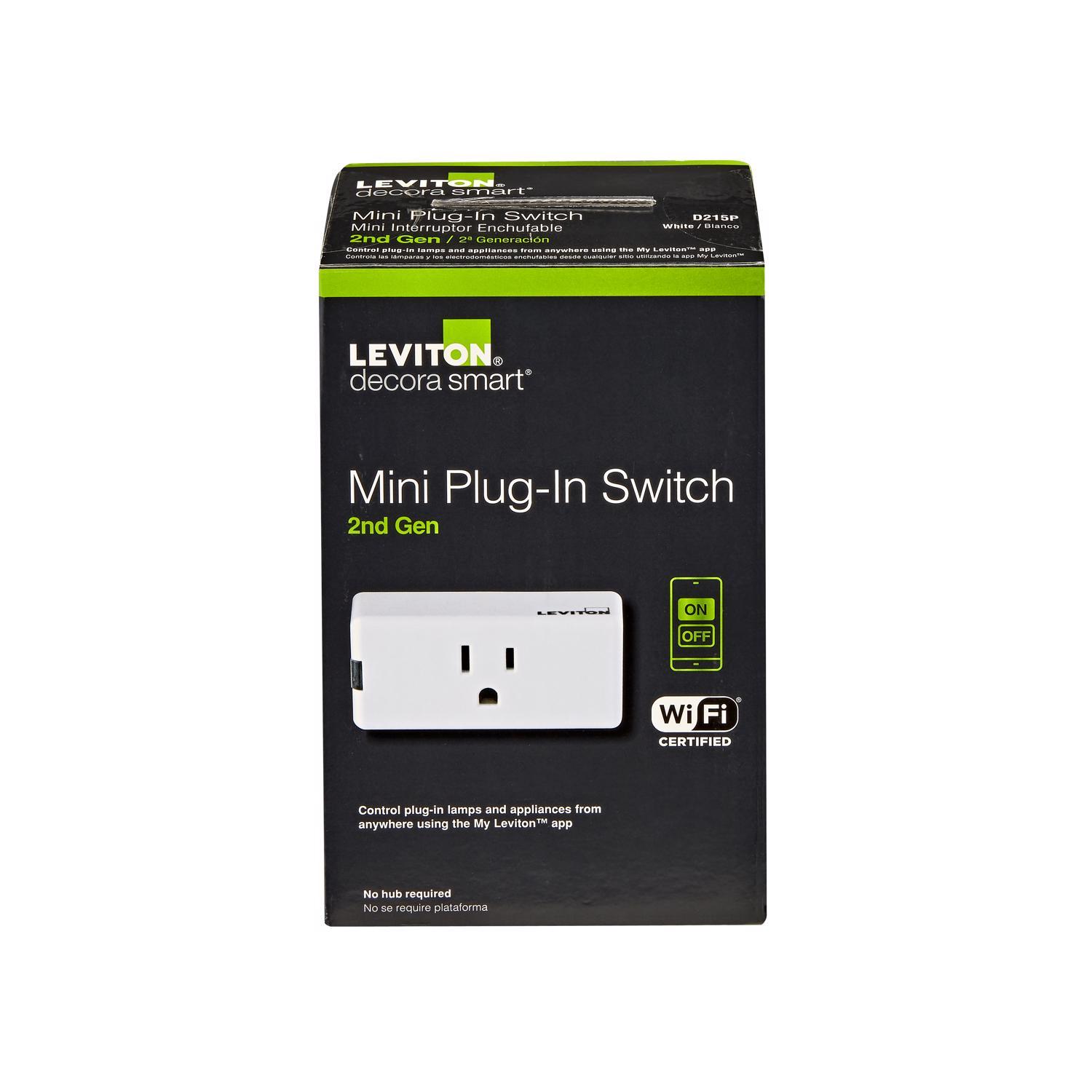Leviton Decora Smart Grounded 1 outlets SmartEnabled Mini PlugIn Adapter 1 pk Stine Home