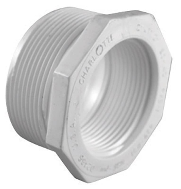 Charlotte Pipe Schedule 40 3/4 in. MPT X 1/2 in. D FPT PVC Reducing Bushing 1 pk