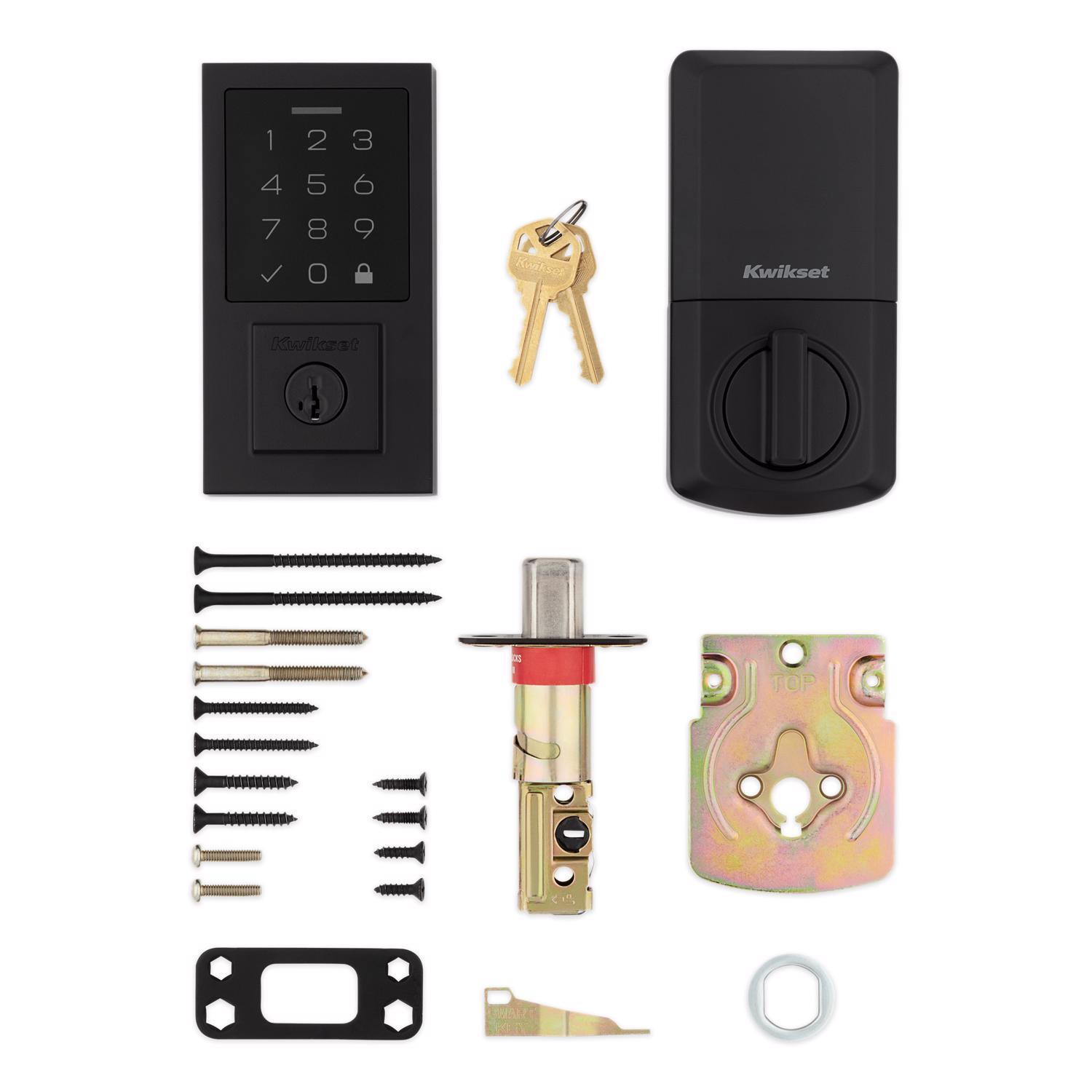 Kwikset 270 SmartCode Matte Black Metal Electronic Touch Pad Deadbolt