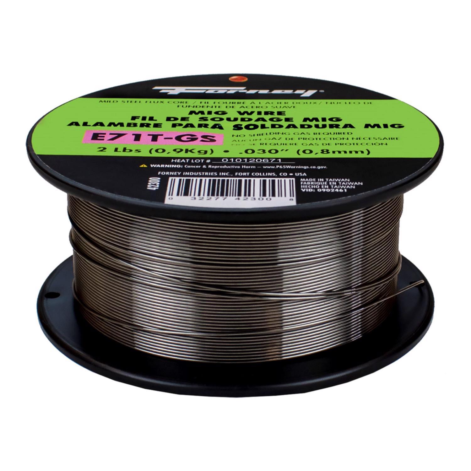 Forney E71T-GS 0.03 in. Mild Steel Flux Cored Wire 79000 psi 2 lb