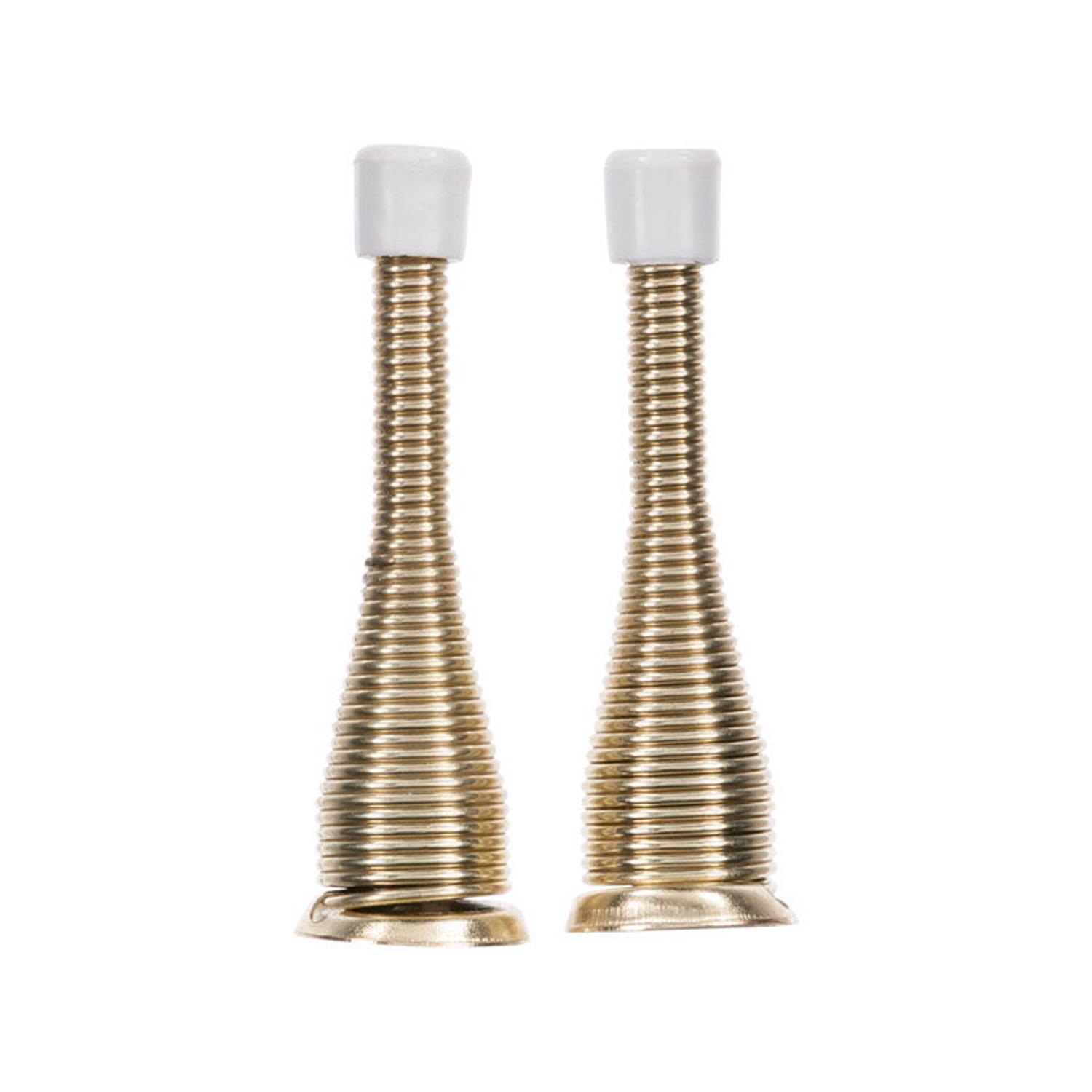 Ace 3 in. W Metal Bright Gold Spring Broad Base Door Stop Mounts to door and wall 1/8 in.