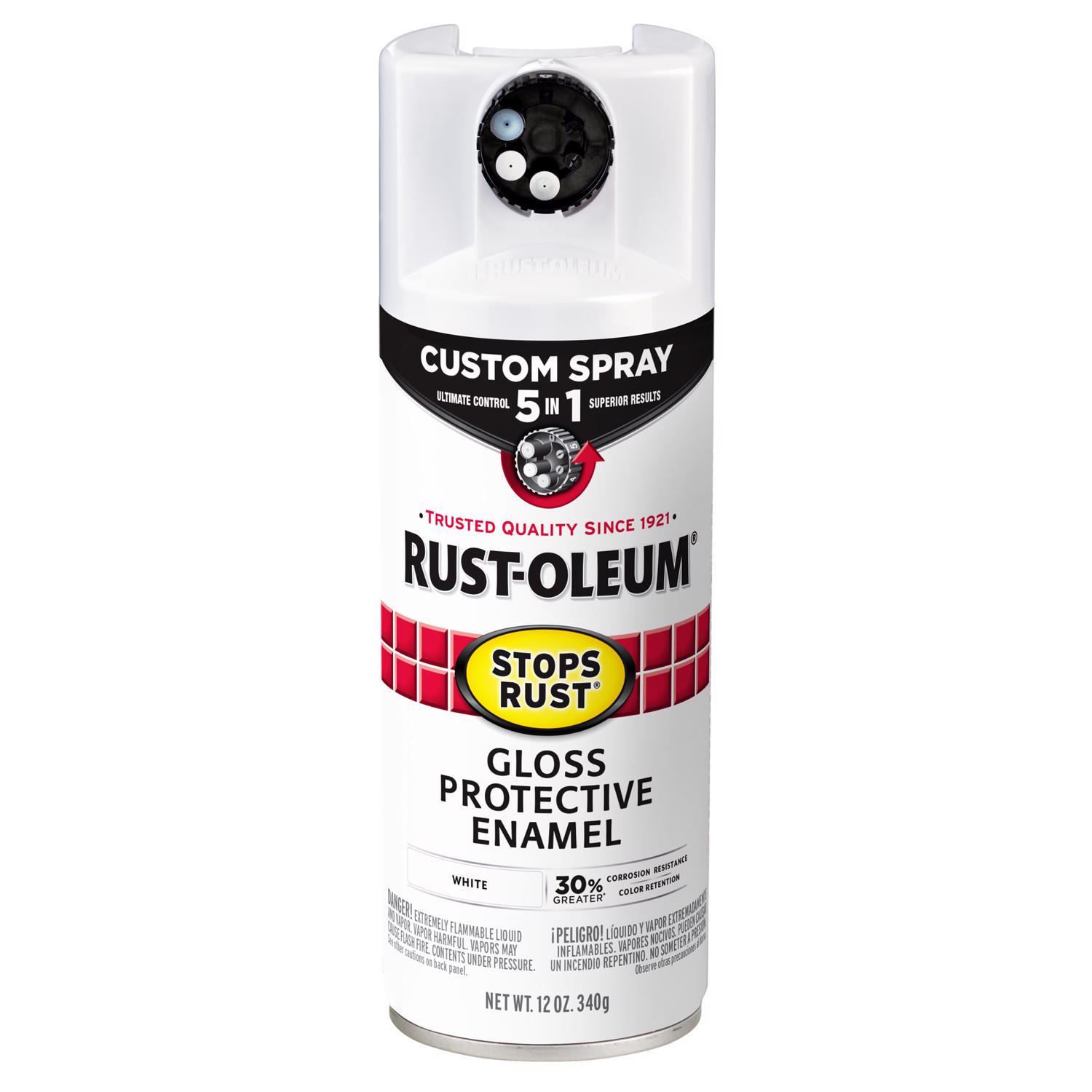 Rust-Oleum Stops Rust Custom Spray 5-in-1 Gloss White Spray Paint 12 oz