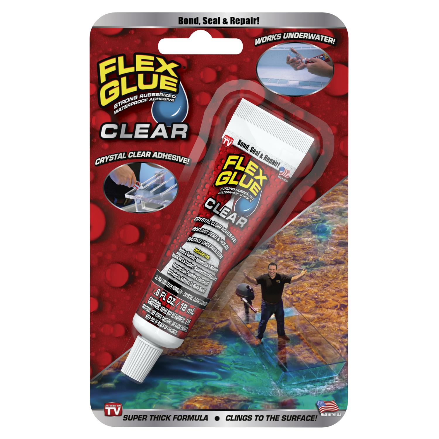 Flex Seal Family of Products Clear Rubberized Waterproof Adhesive 0.6 oz