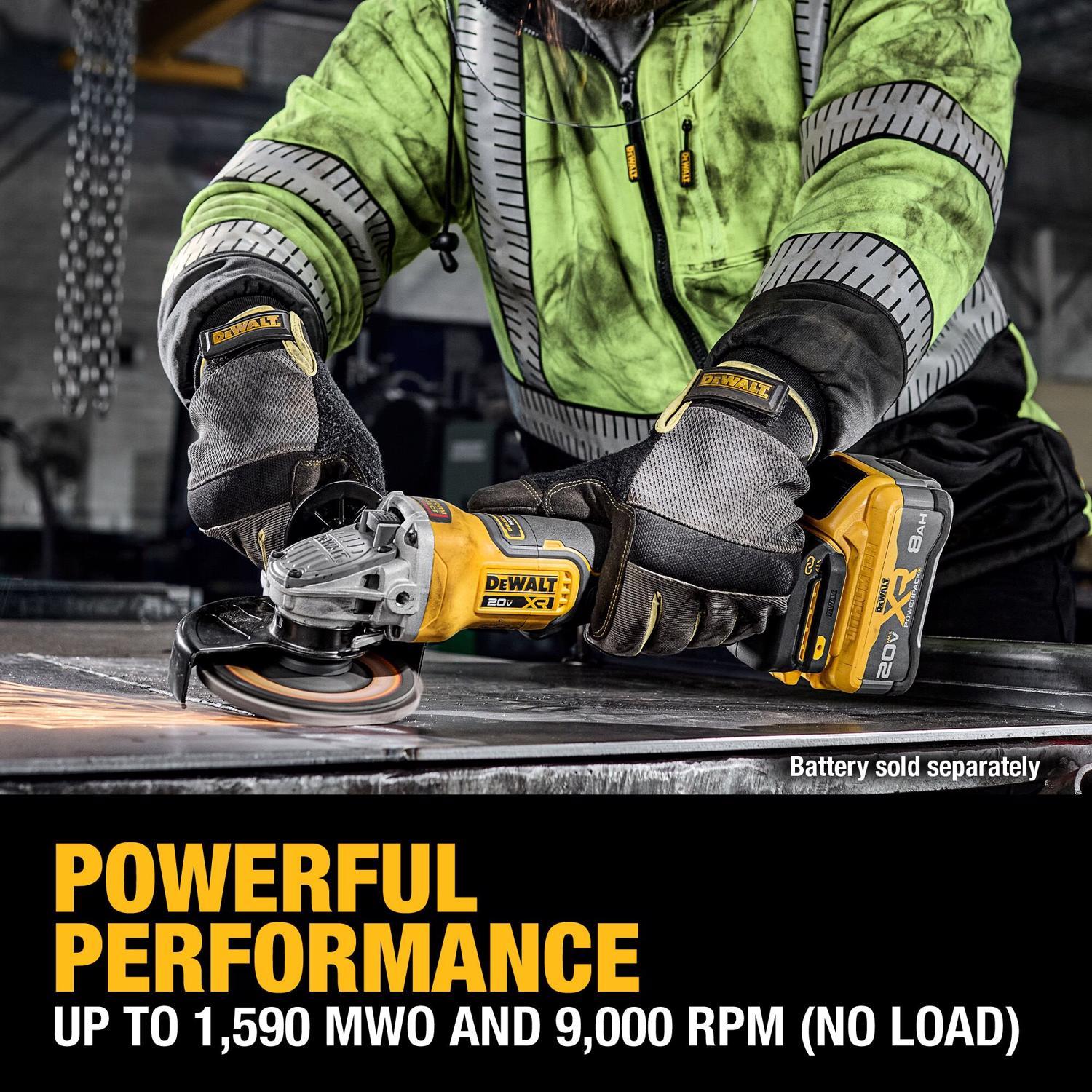DEWALT 20V MAX XR Cordless 4-1/2 to 5 in. Angle Grinder with Brake Tool Only