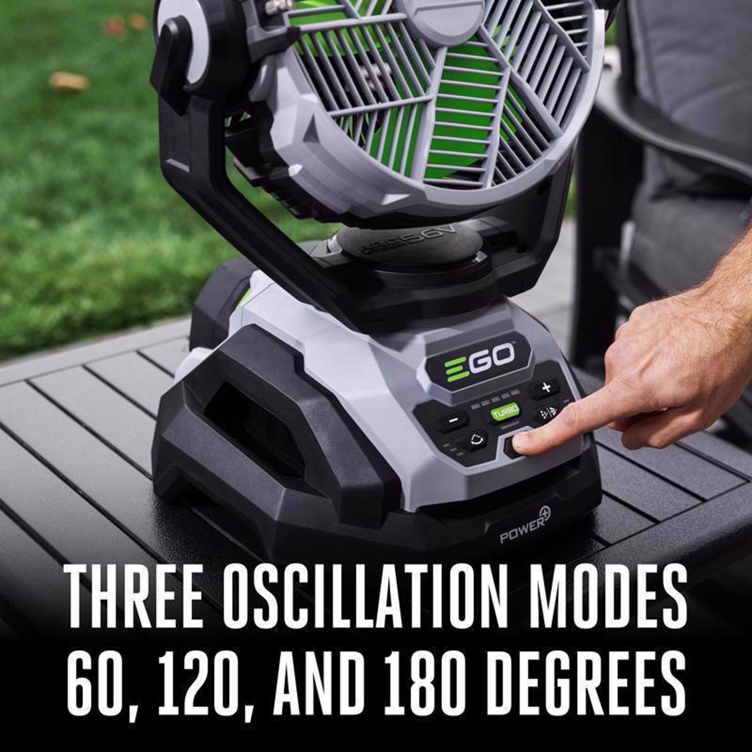 EGO Power+ 10 in. H 5 speed Oscillating Misting Fan Remote Control
