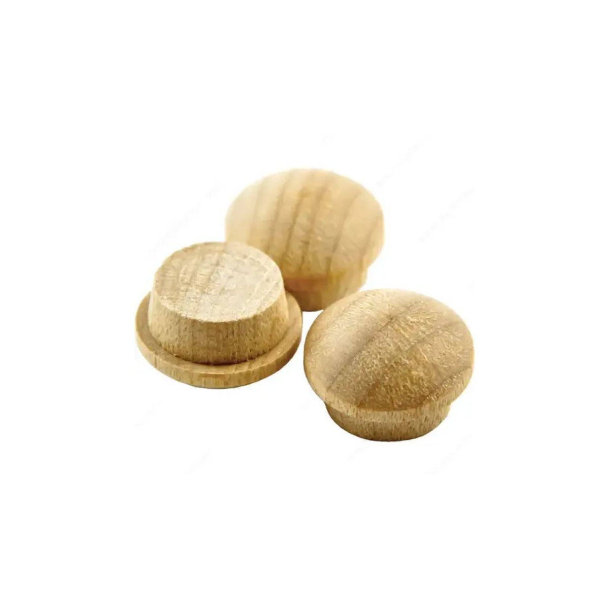 Richelieu Button Plug Round Birch 3/8 in. D x .5 in. L 25 Pack Natural