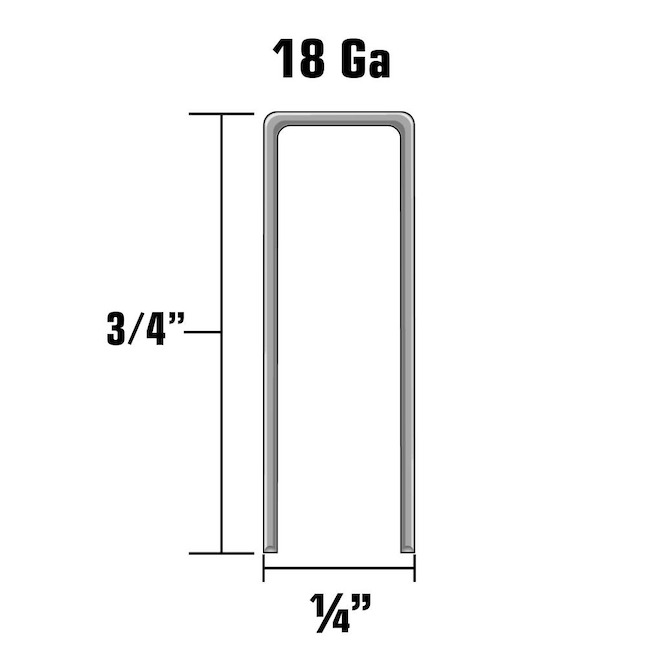 Metabo HPT Finish Staples, 1/4 in. x 3/4 in. 18 Gauge, Electro Galvanized, for N3804AB3, 5000 Count (11101SHPT)