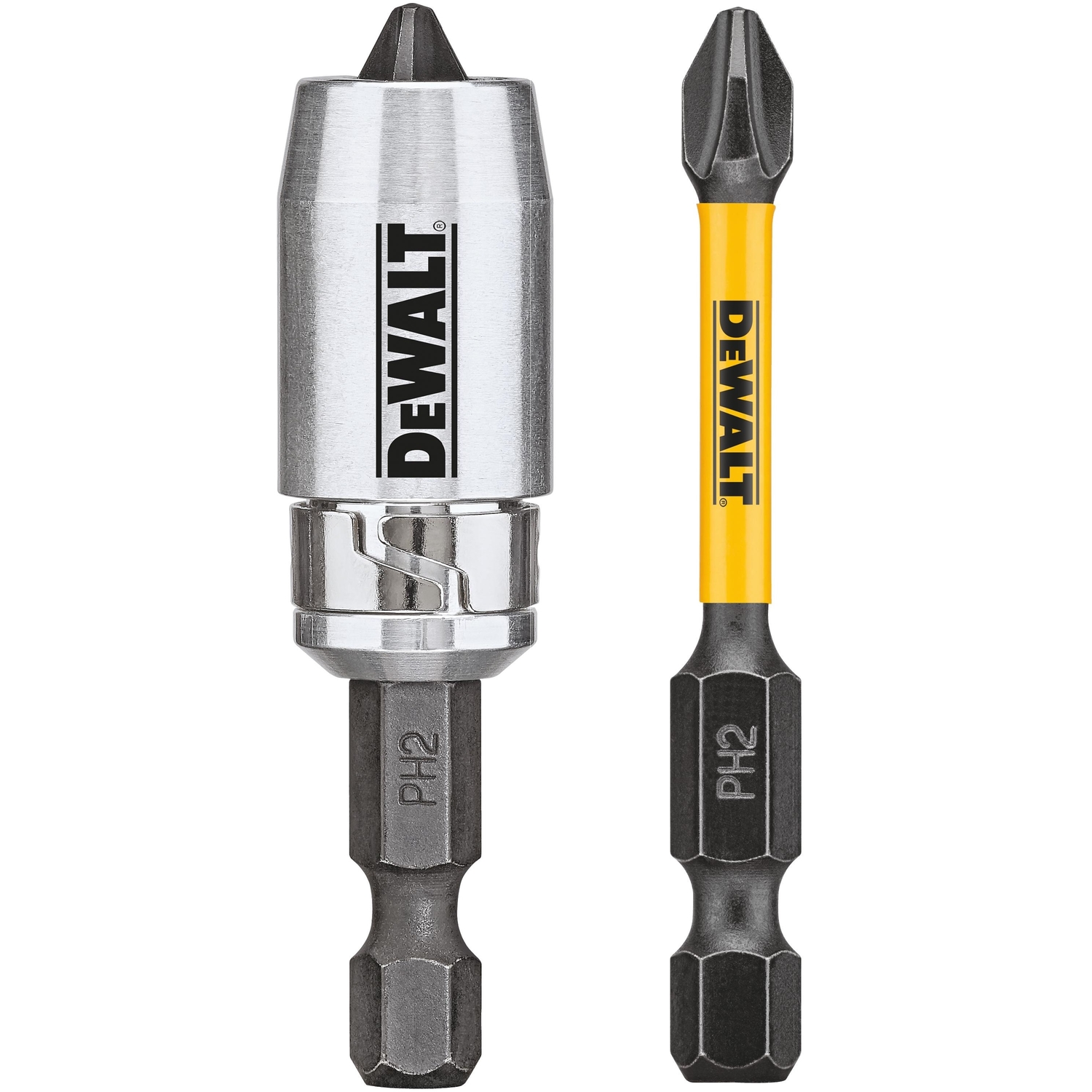 DeWalt FlexTorq Impact Ready Phillips 2 in. X 2 in. L Sleeve Screwdriver Bit S2 Tool Steel 2 pk