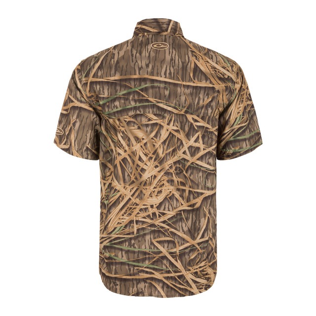 Drake 8-Shot Short Sleeve Flyweight Shirt Shadow Grass 2XL