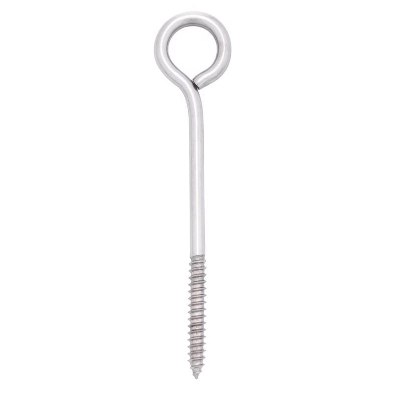 Hampton 5/16 in. X 6 in. L Stainless Stainless Steel Lag Thread Eyebolt
