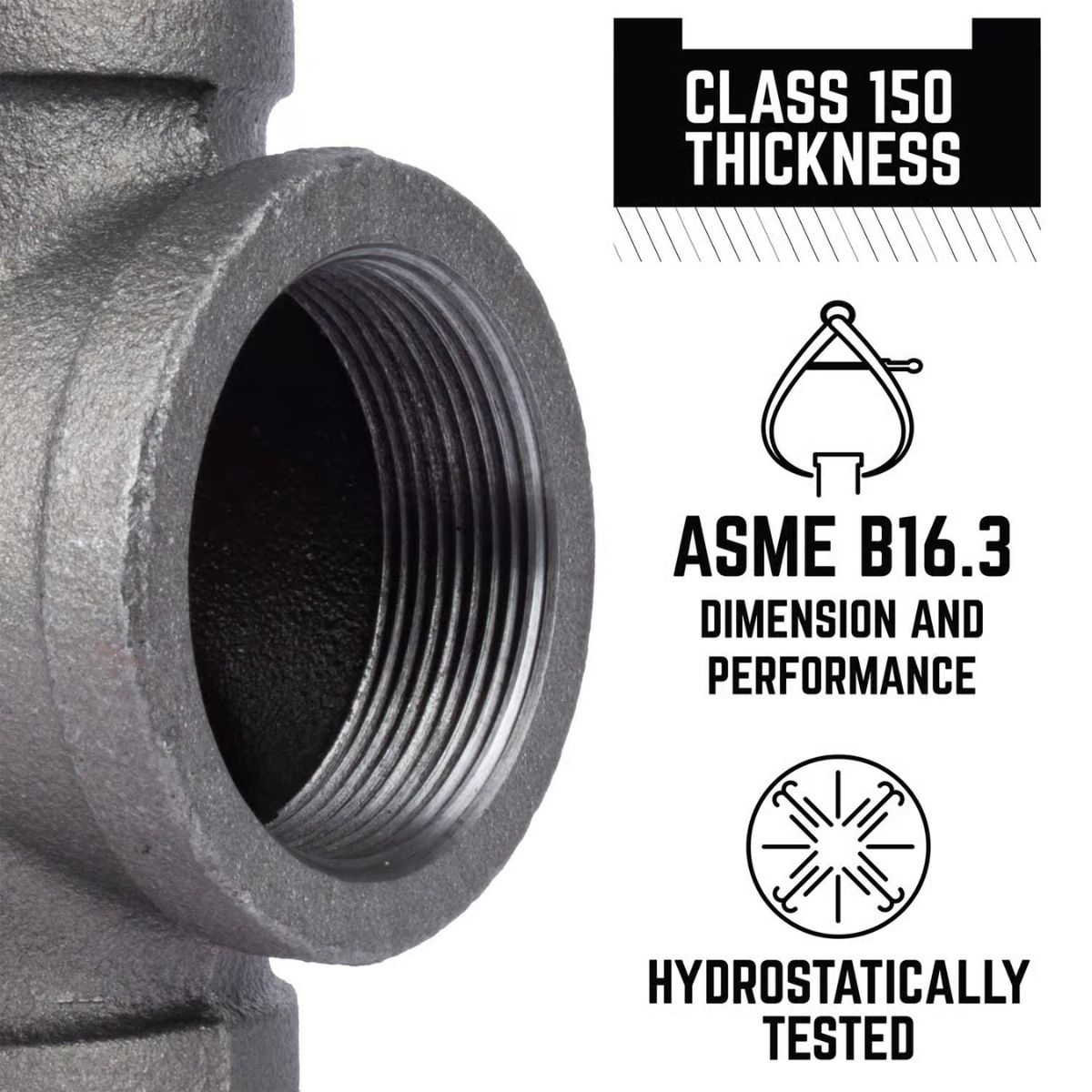 STZ Industries 2 in. FIP each x 2 in. D FIP Black Malleable Iron Union