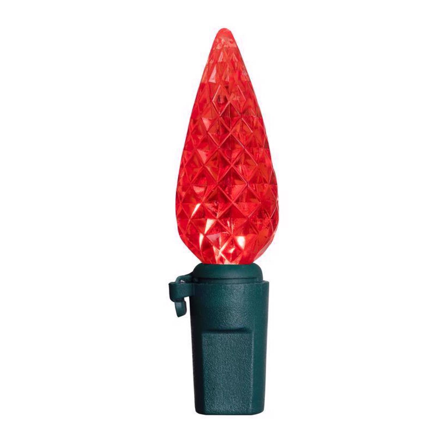 Celebrations Classic LED C6 Red 100 ct String Christmas Lights 24.75 ft.