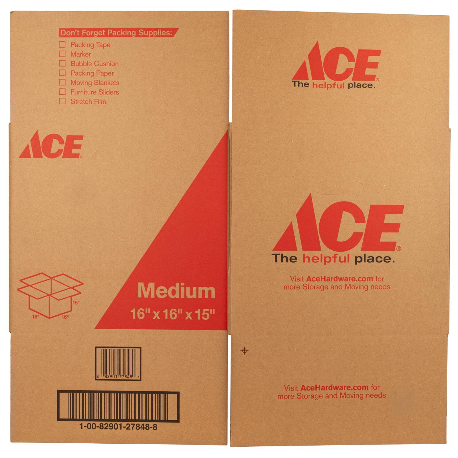 Ace 15 in. H X 16 in. W X 16 in. L Cardboard Corrgugated Box 1 pk