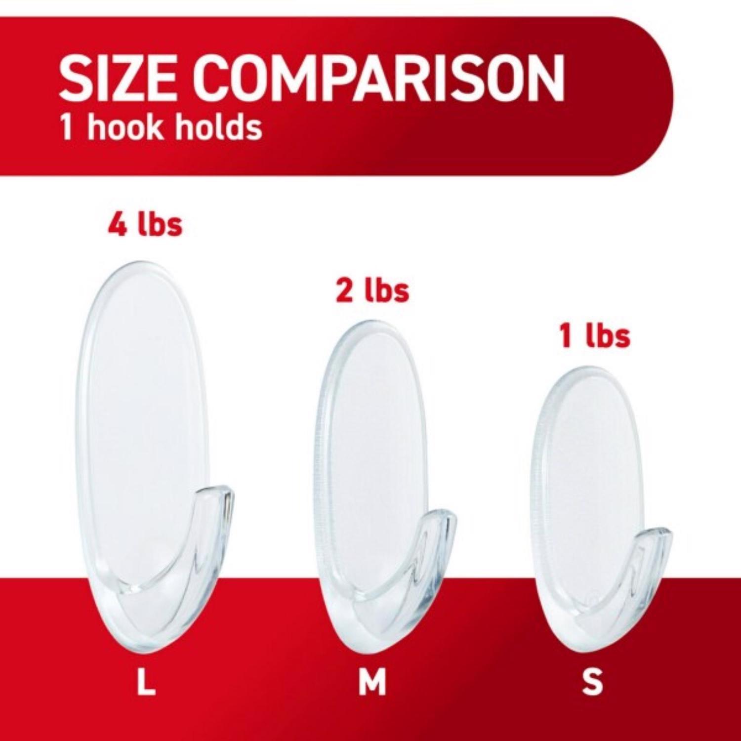 3M Command Medium Plastic Hook 1.625 in. L 2 pk