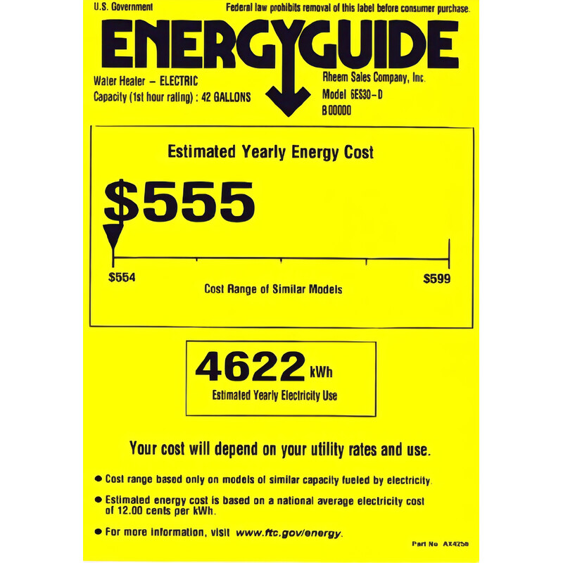 Water Heater Electric 28 Gallon Lowboy