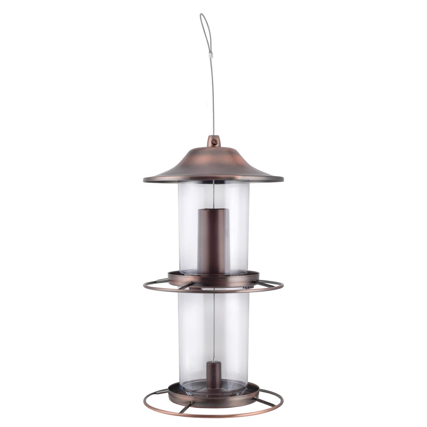 Perky-Pet Wild Bird 4.5 lb Metal/Plastic Panorama Bird Feeder 2 ports