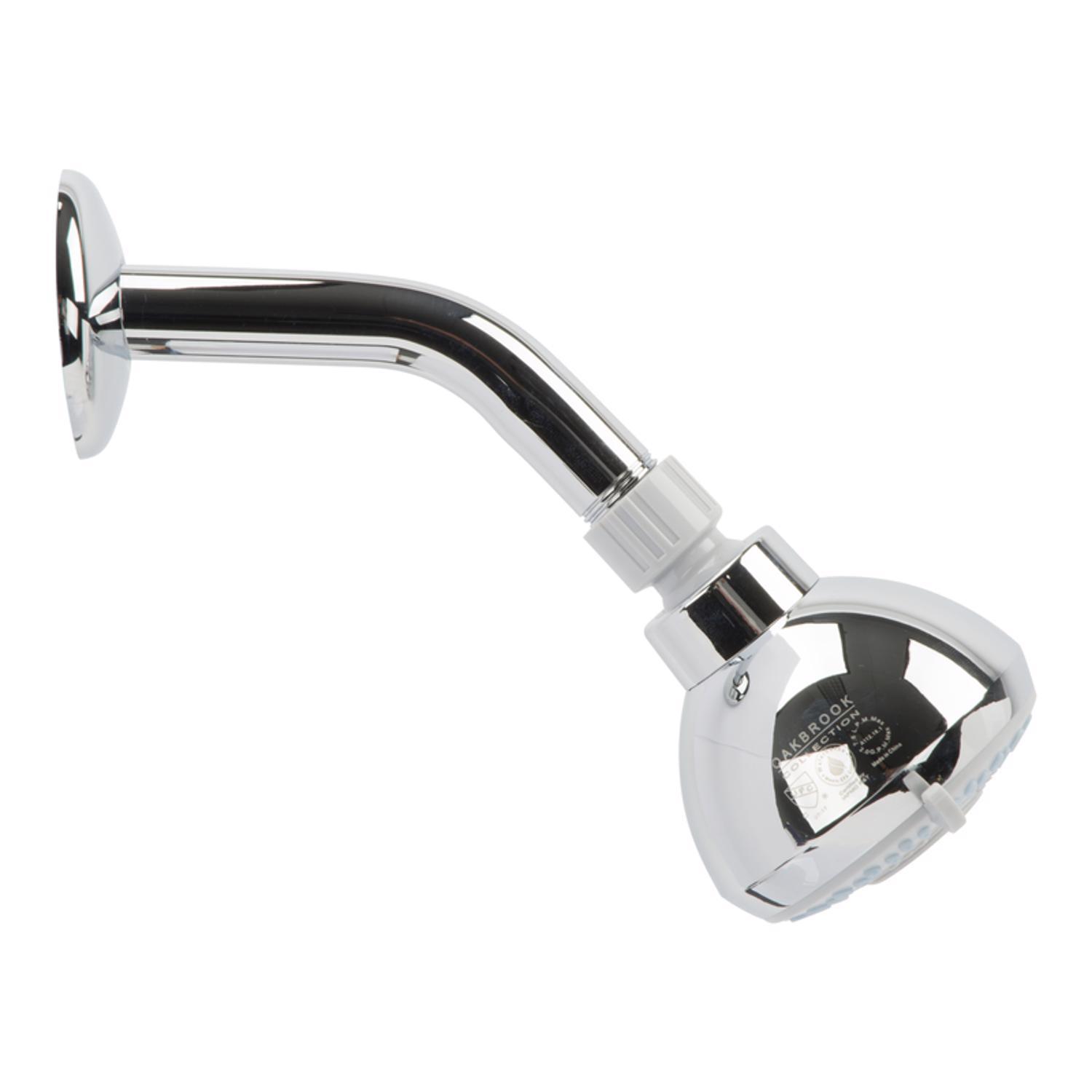 OakBrook Chrome PVC 3 settings Wallmount Showerhead 1.8 gpm