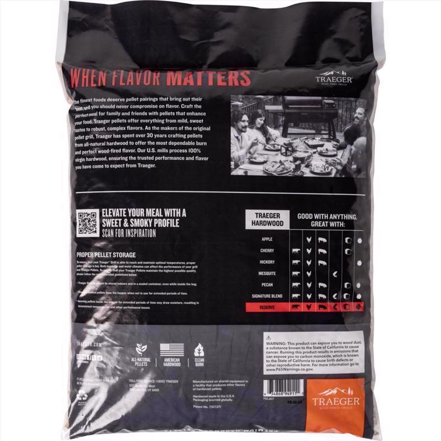 Traeger Reserve Hardwood Pellets All Natural Apple/Cherry 20 lb