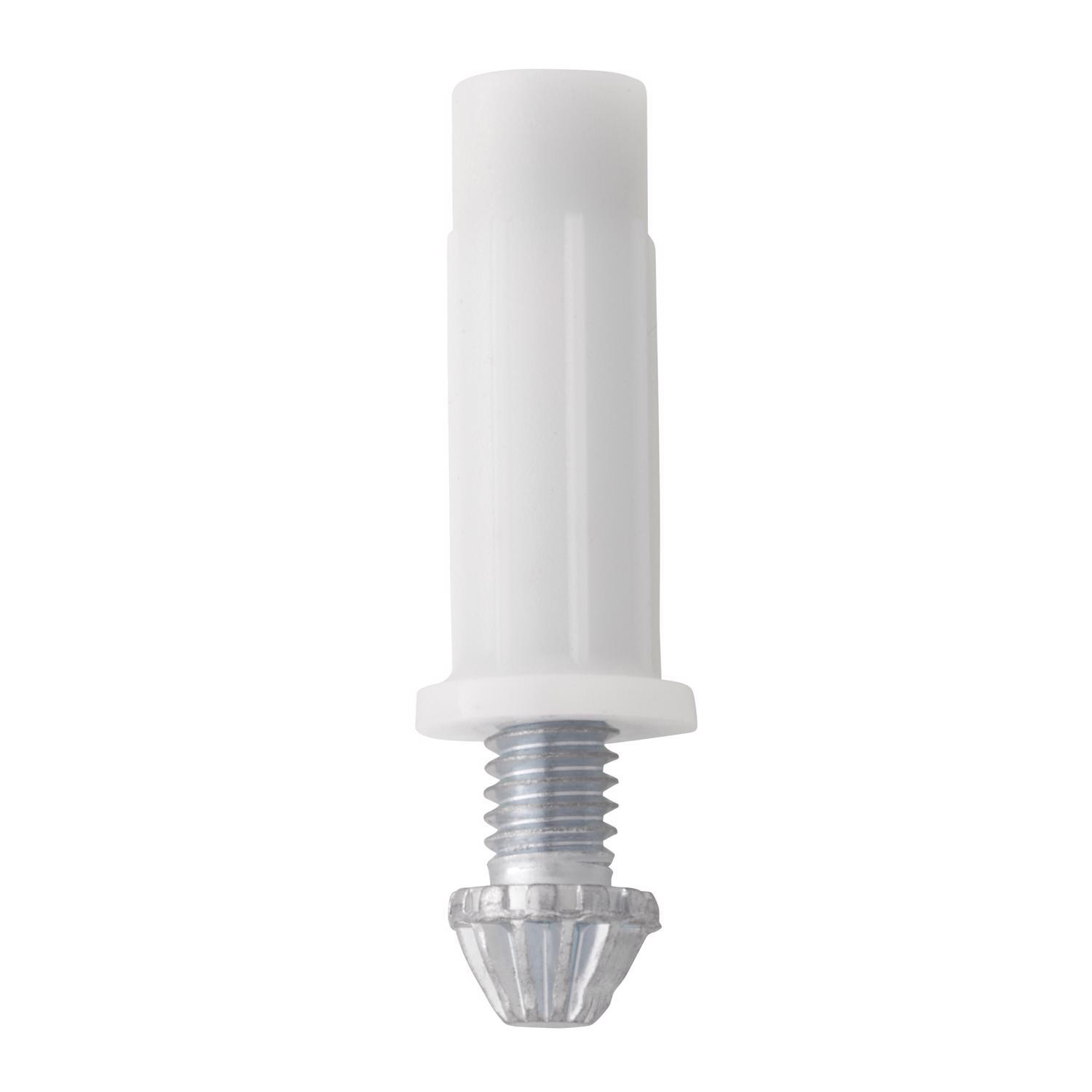 Ace 7/16 in. D Silver/White Plastic/Steel Bi-fold Door Pivot 2 pc