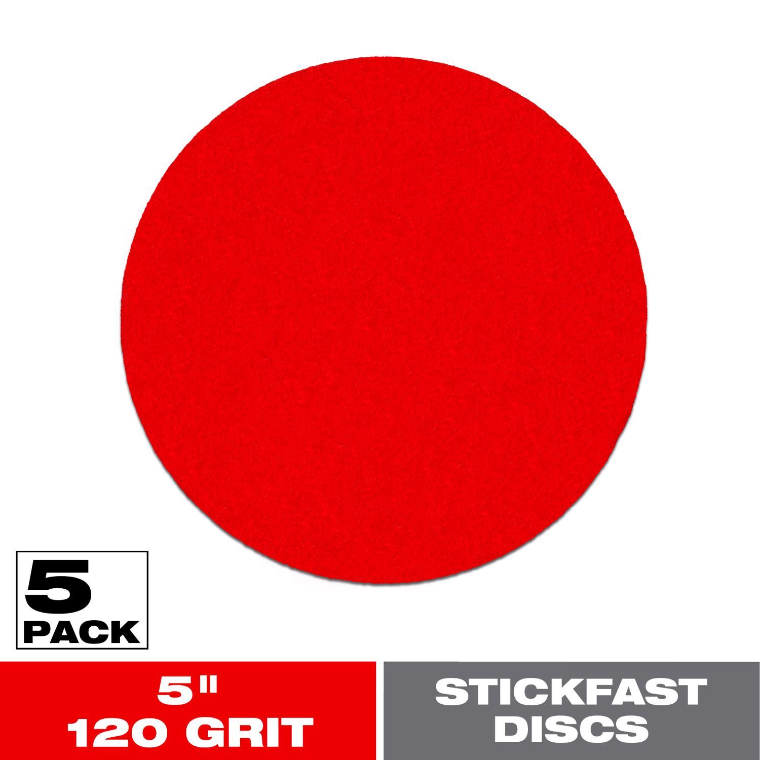 Diablo StickFast 5 in. Ceramic Blend Adhesive Sanding Disc 120 Grit Fine 5 pk