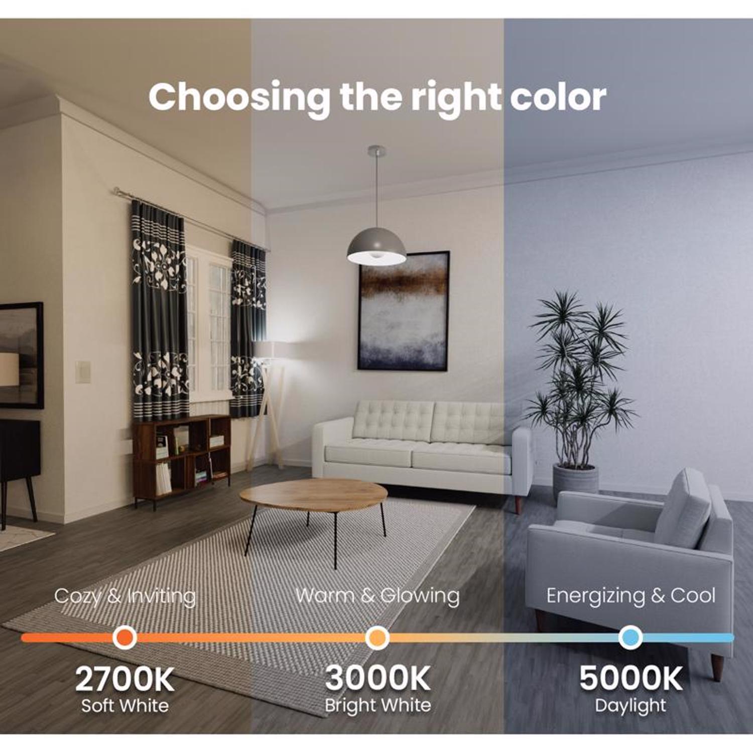 Feit Enhance A19 E26 (Medium) Filament LED Bulb Daylight 40 Watt Equivalence 4 pk