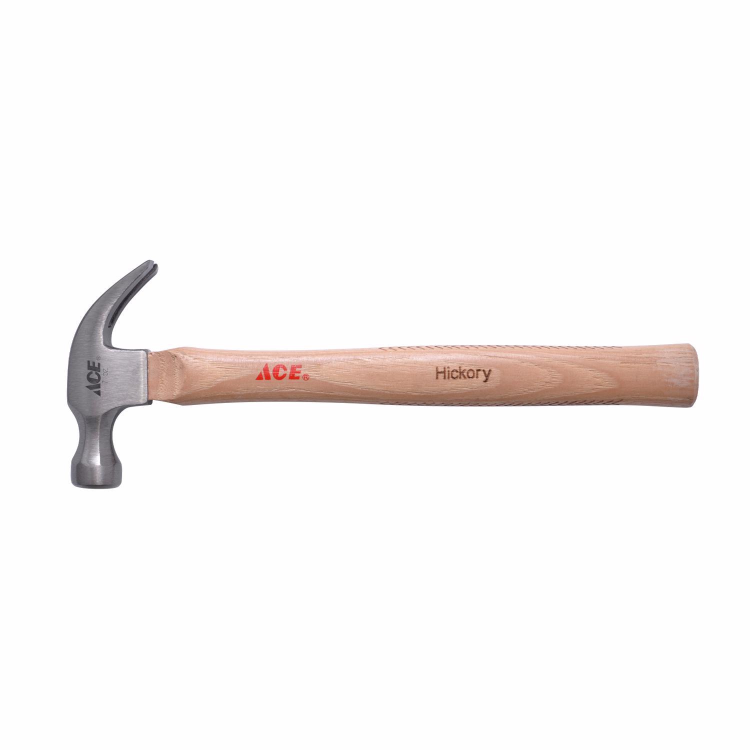 Ace 7 oz Smooth Face Claw Hammer 9 in. Hickory Handle