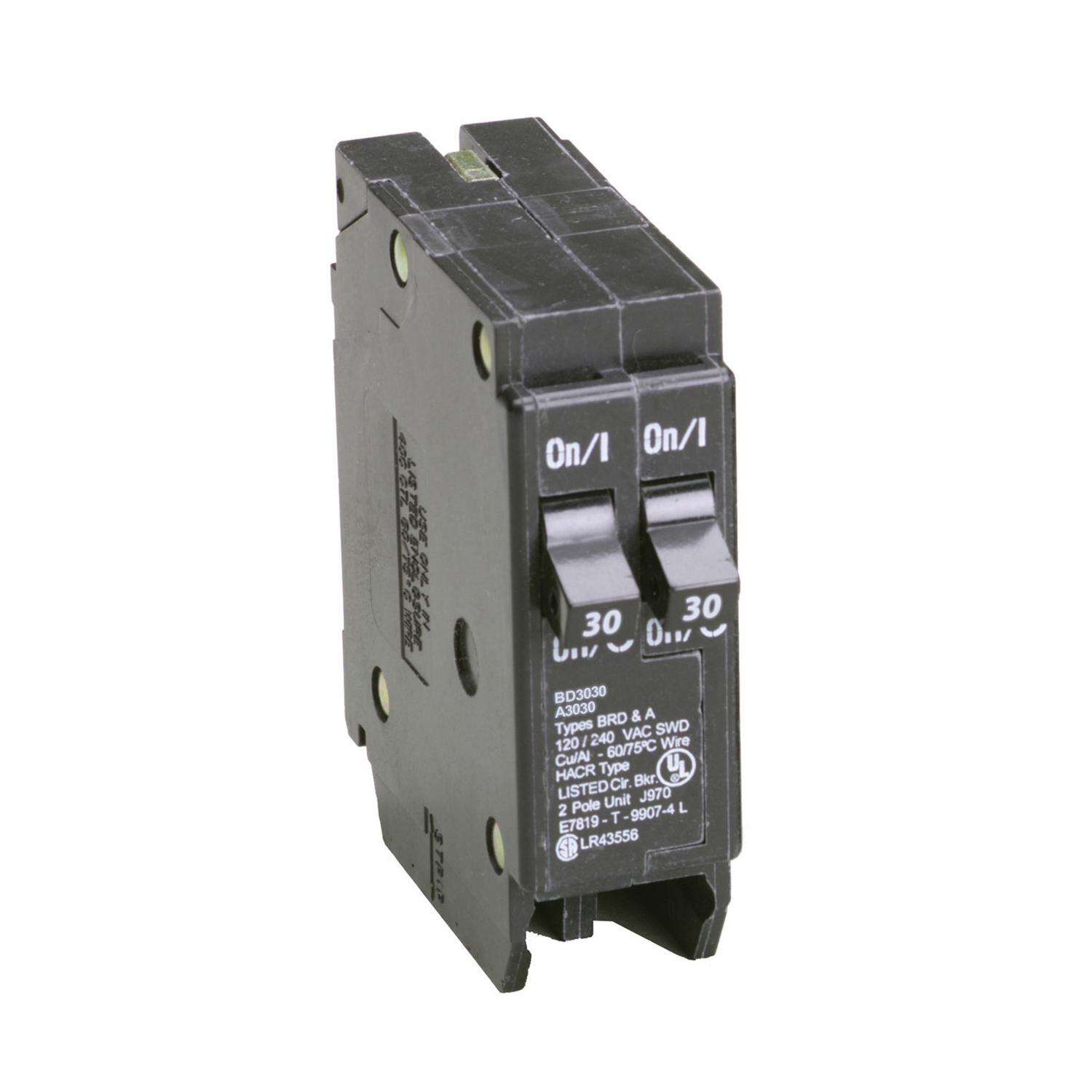 Eaton Cutler-Hammer 30/30 amps Tandem 2-Pole Circuit Breaker