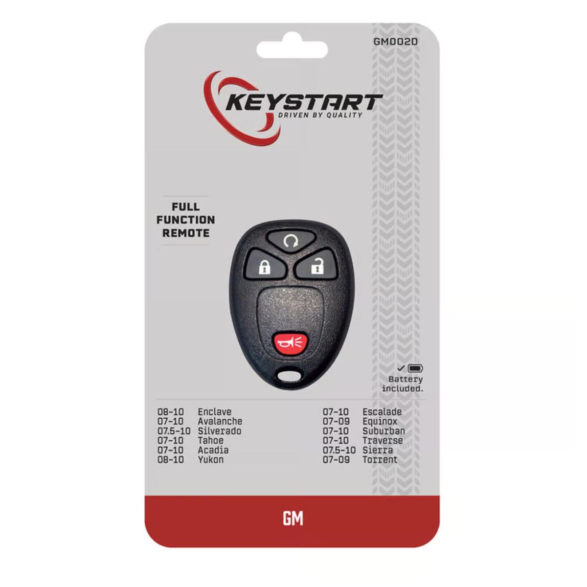 KeyStart GM002 Self Programmable Remote Automotive Replacement Key For General Motors