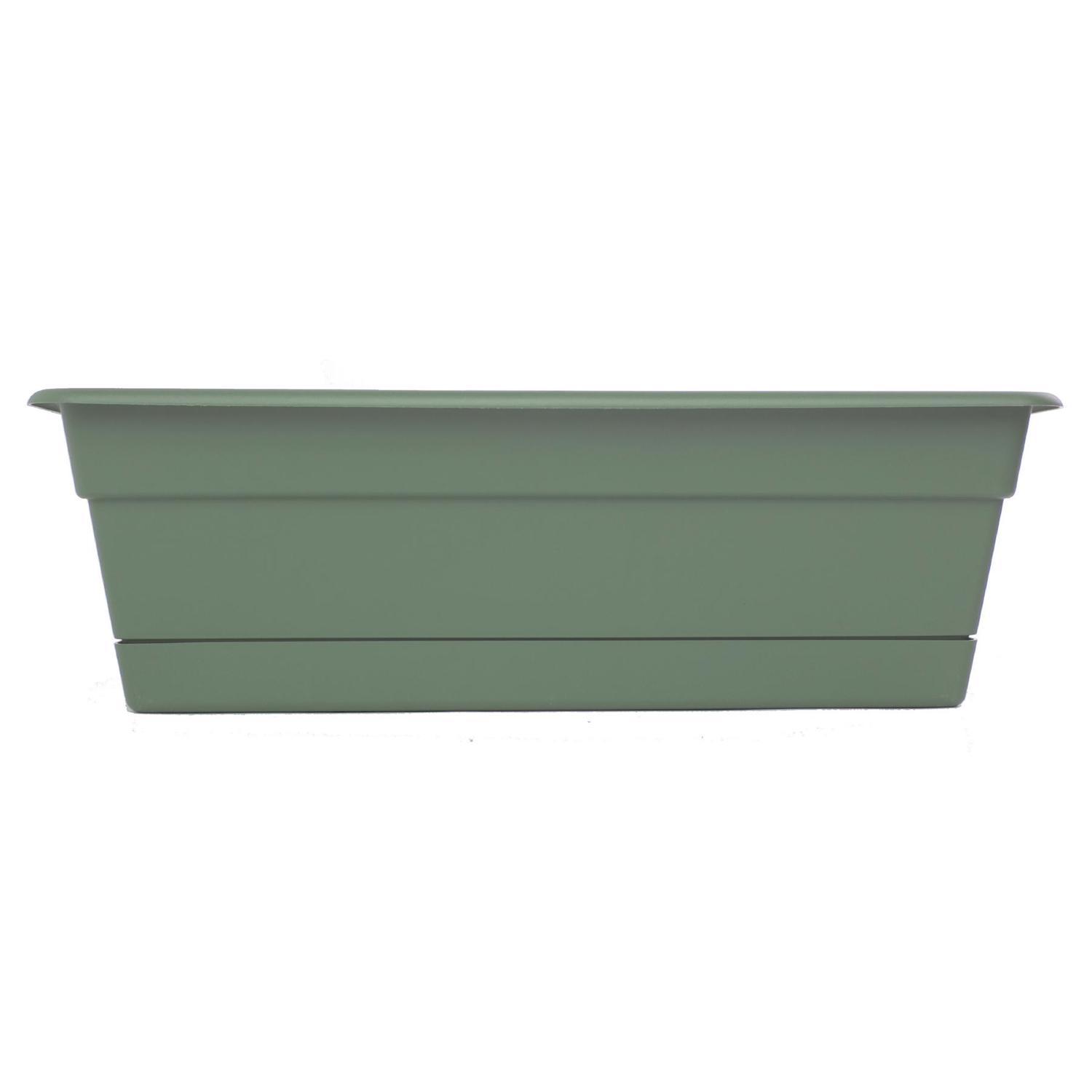 Bloem Dura Cotta 5.75 in. H X 24 in. W X 7.5 in. D Plastic Window Box Basil