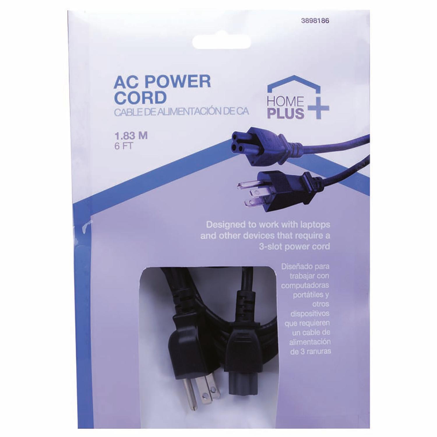 Home Plus 6 ft. L AC Power Cord