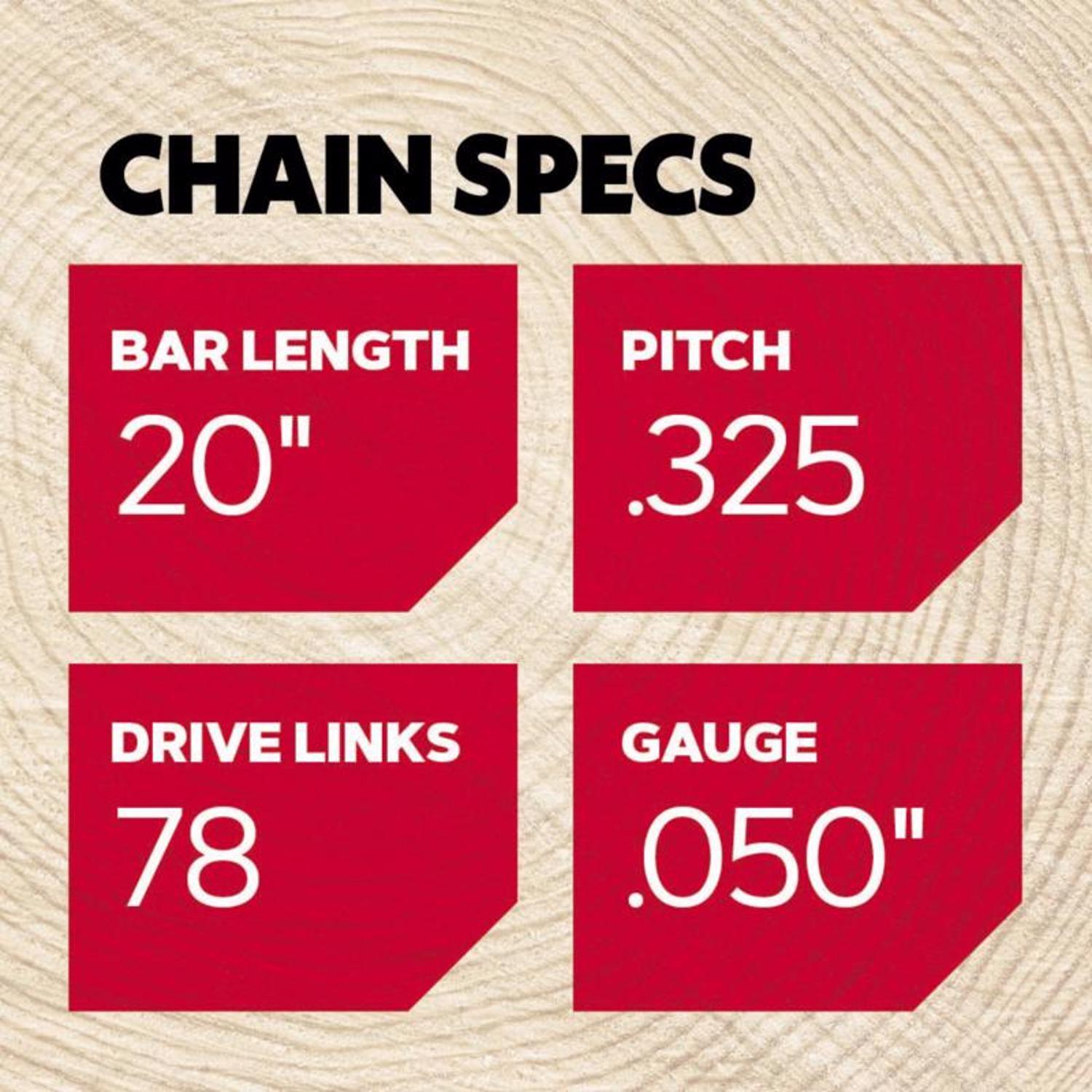 Oregon ControlCut H78 20 in. Chainsaw Chain 78 links