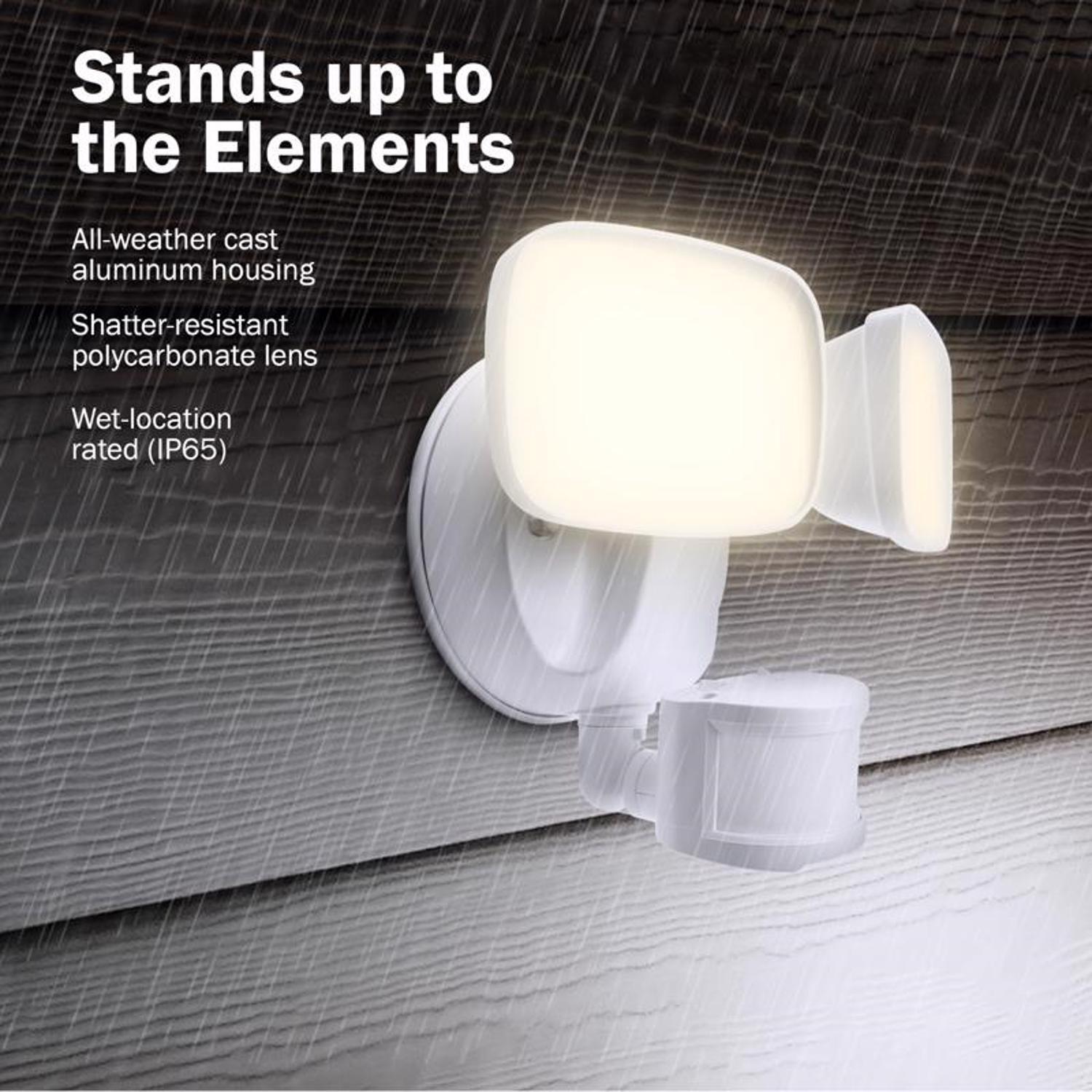 Feit LED Motion-Sensing Hardwired LED White Security Floodlight