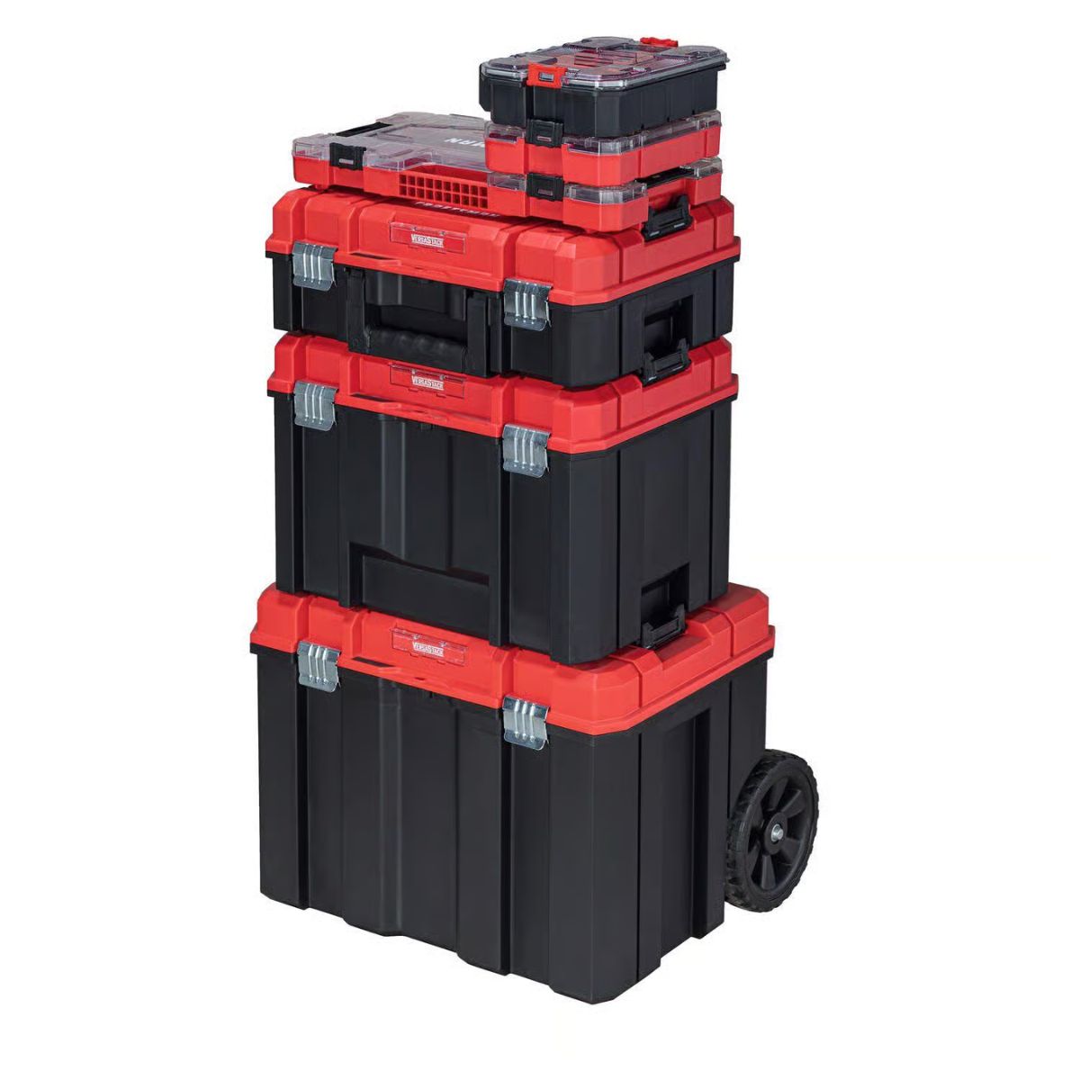 CRAFTSMAN VersaStack 7.5 in. W x 2.76 in. H Small Parts Bin Plastic 8 compartments Black/Red