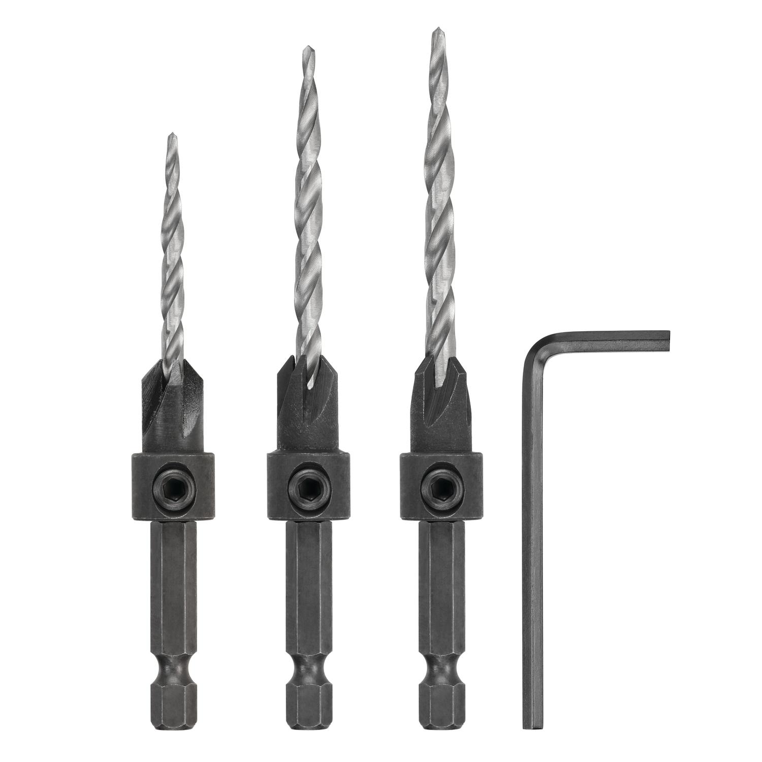 DEWALT Rapid Load #6, #8 and #10 X 6 in. L Steel Countersink Set 3 pc