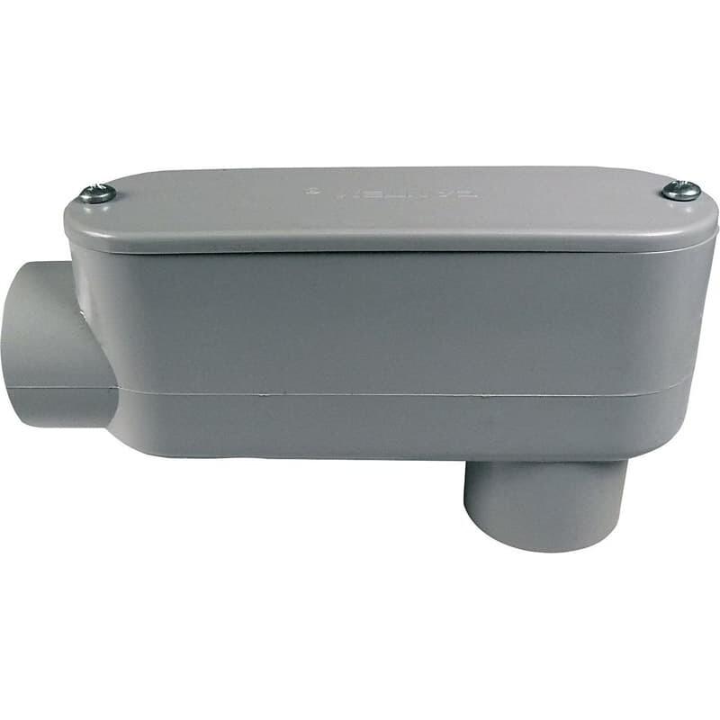 Cantex 1-1/2 in. D PVC Conduit Body For PVC 1 pk