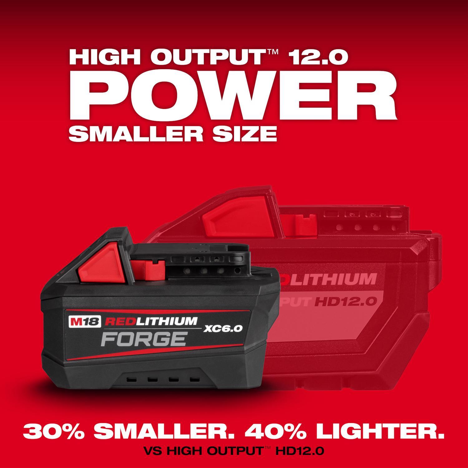 Milwaukee 18V M18 Redlithium FORGE XC6.0 6 Ah Lithium-Ion Battery 1 pc