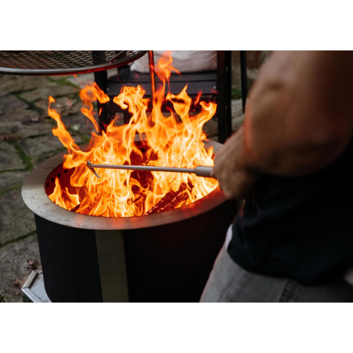 Breeo 304 Fire Poker Stainless Steel Log Grabber and Poker 40 in. H X 2 in. W X 40 in. D