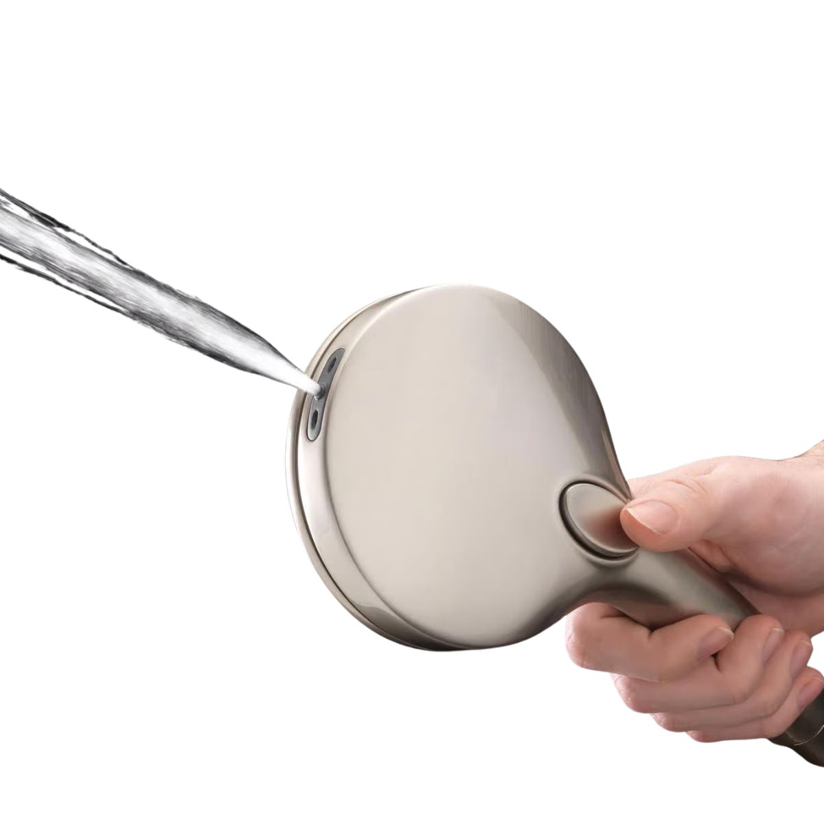 Oakbrook Collection Brushed Nickel ABS Plastic 6 settings Handheld Showerhead 1.8 gpm