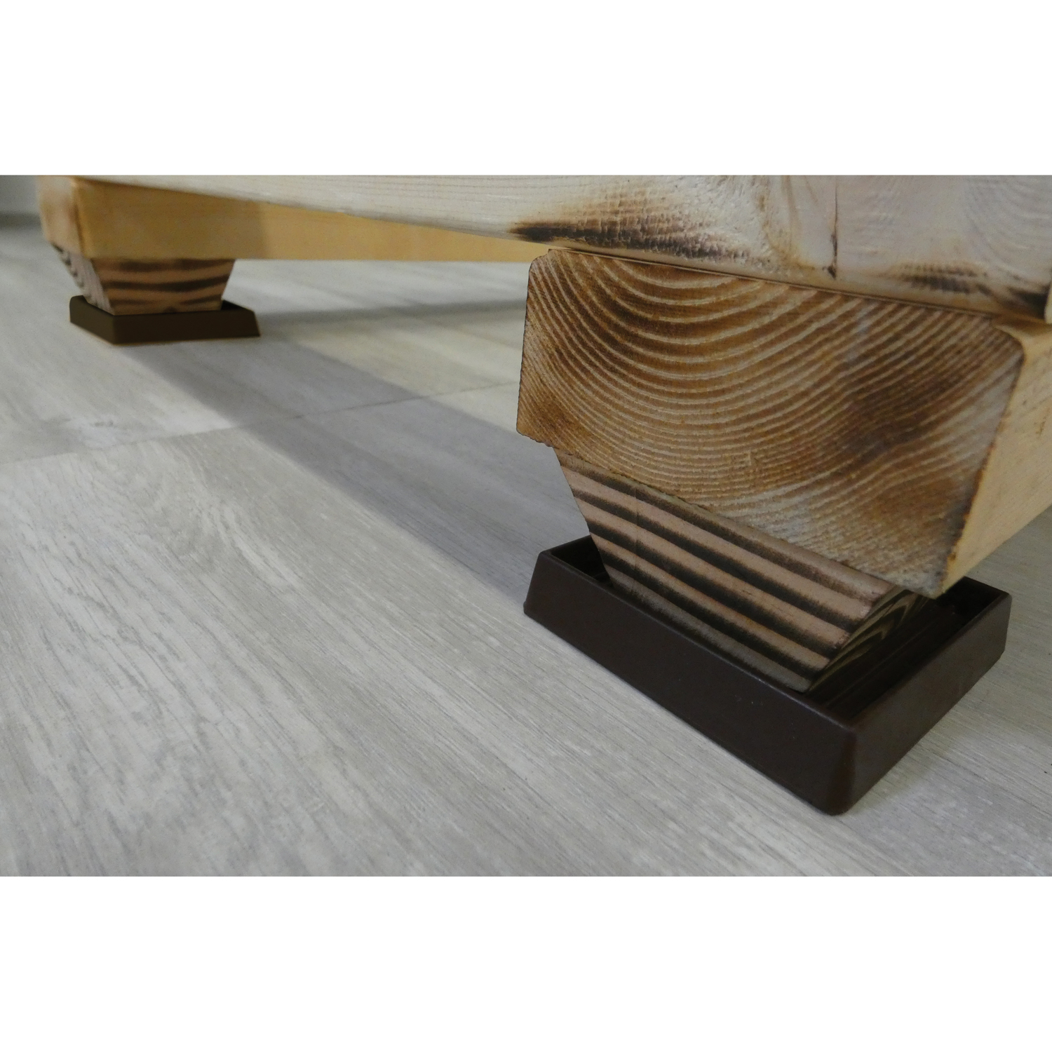 Ace Rubber Caster Cup Brown Square 3 in. W X 3 in. L 2 pk