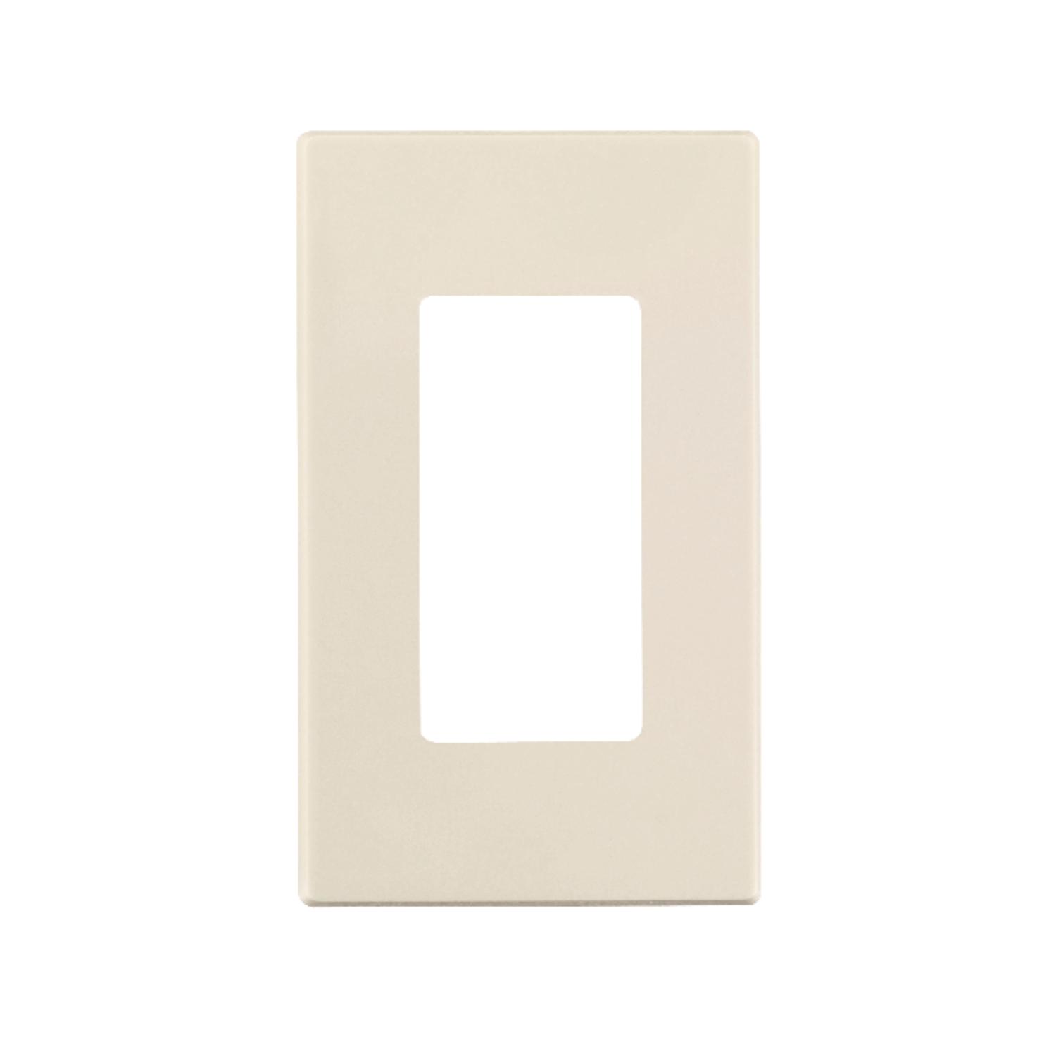 Leviton Almond 1 gang Polycarbonate Decorator Wall Plate 1 pk