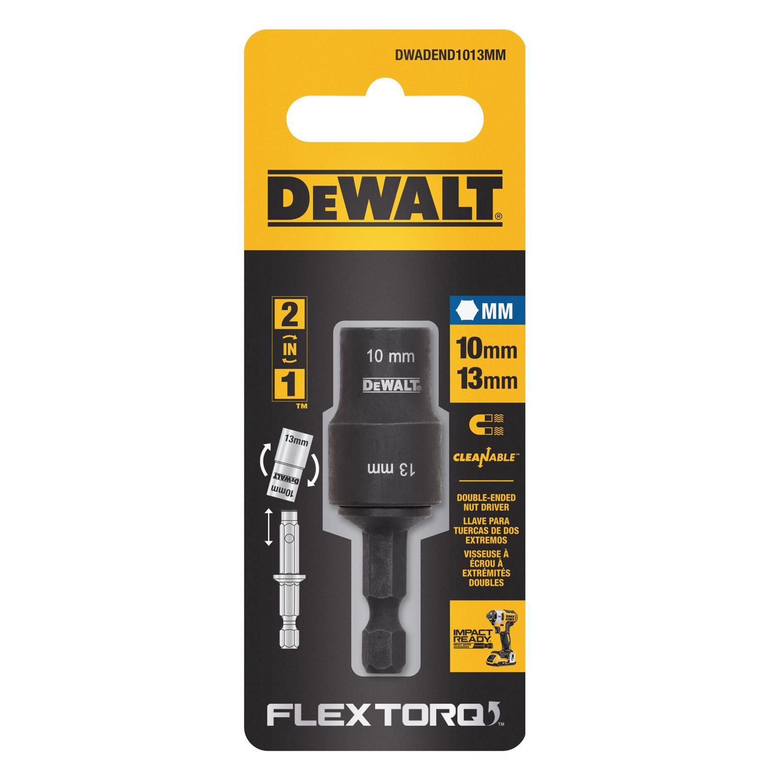 DeWalt Flextorq 10,13 mm X 2 in. L Black Oxide Double-Ended Nut Driver 2 pc