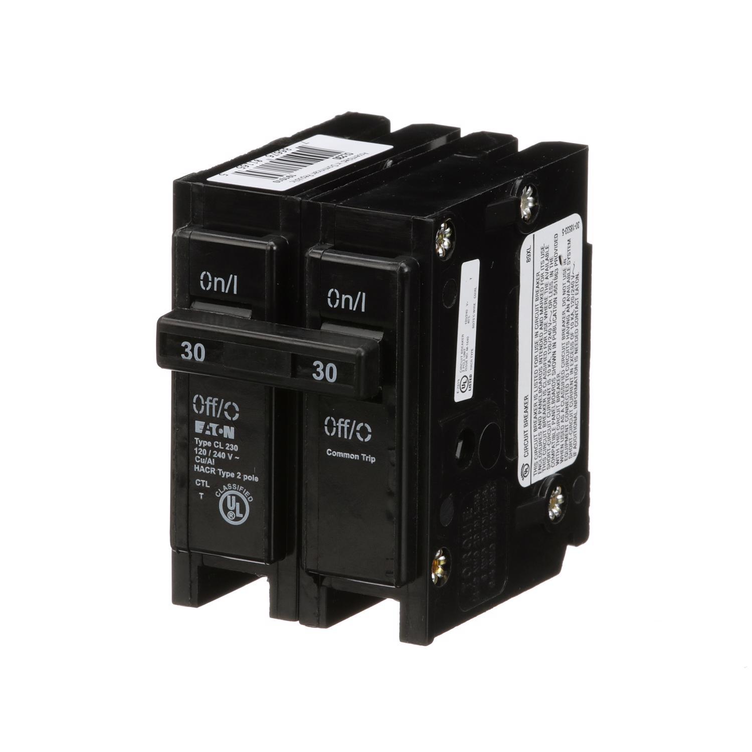 Eaton 30 amps Plug In 2-Pole Circuit Breaker
