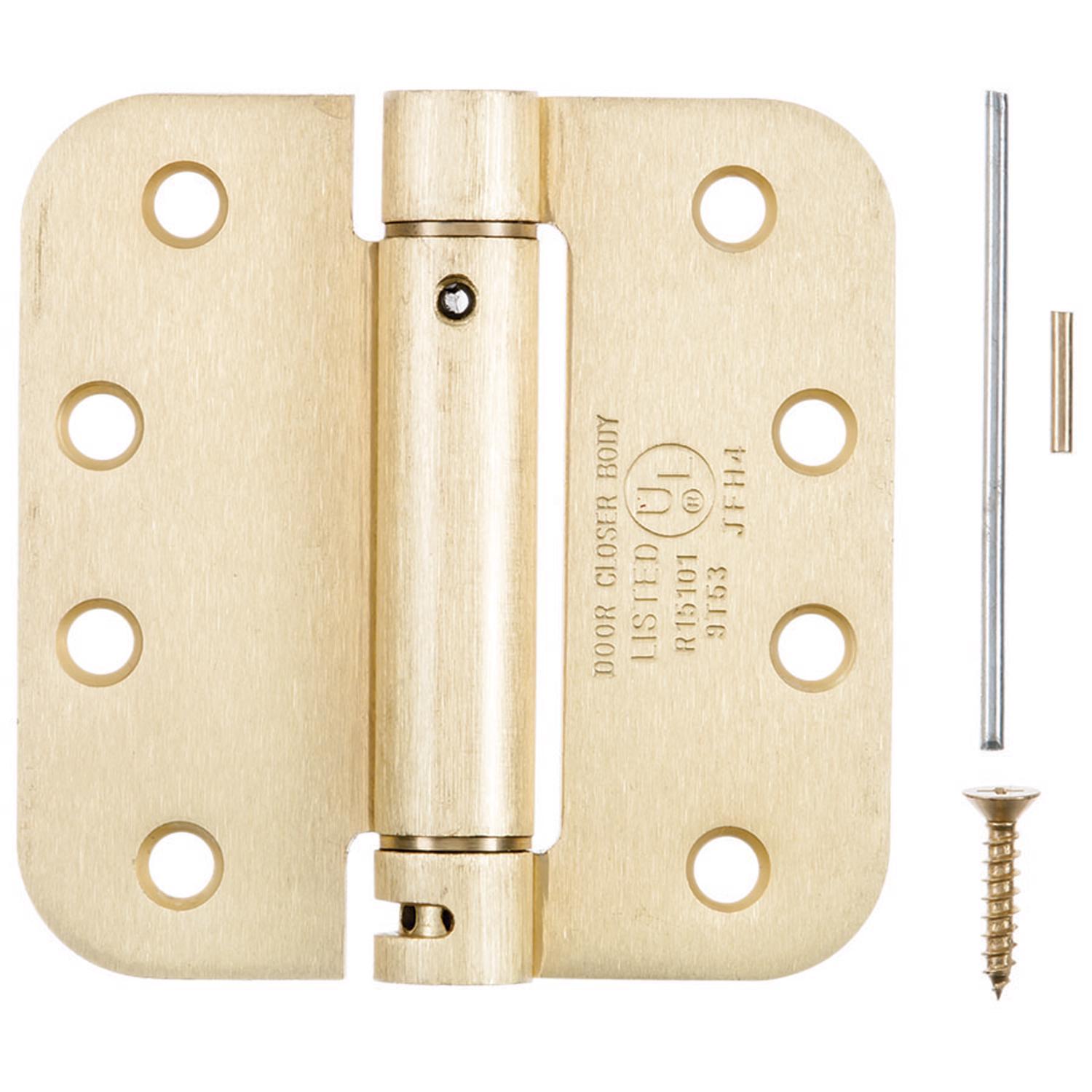 Ace 4 in. L Satin Brass Self Closing Hinge 1 pk