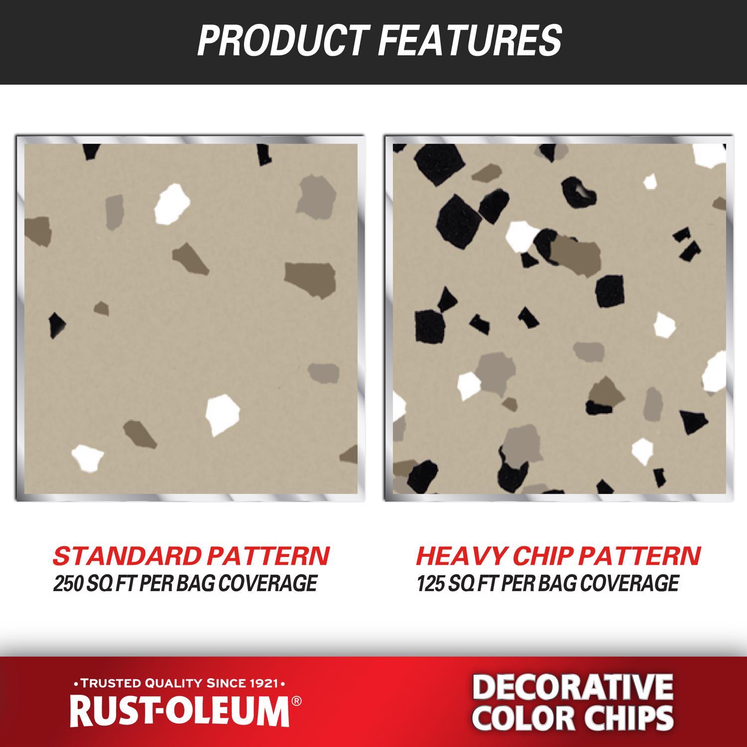 Rust-Oleum Indoor and Outdoor Mocha Blend Decorative Color Chips 1 lb