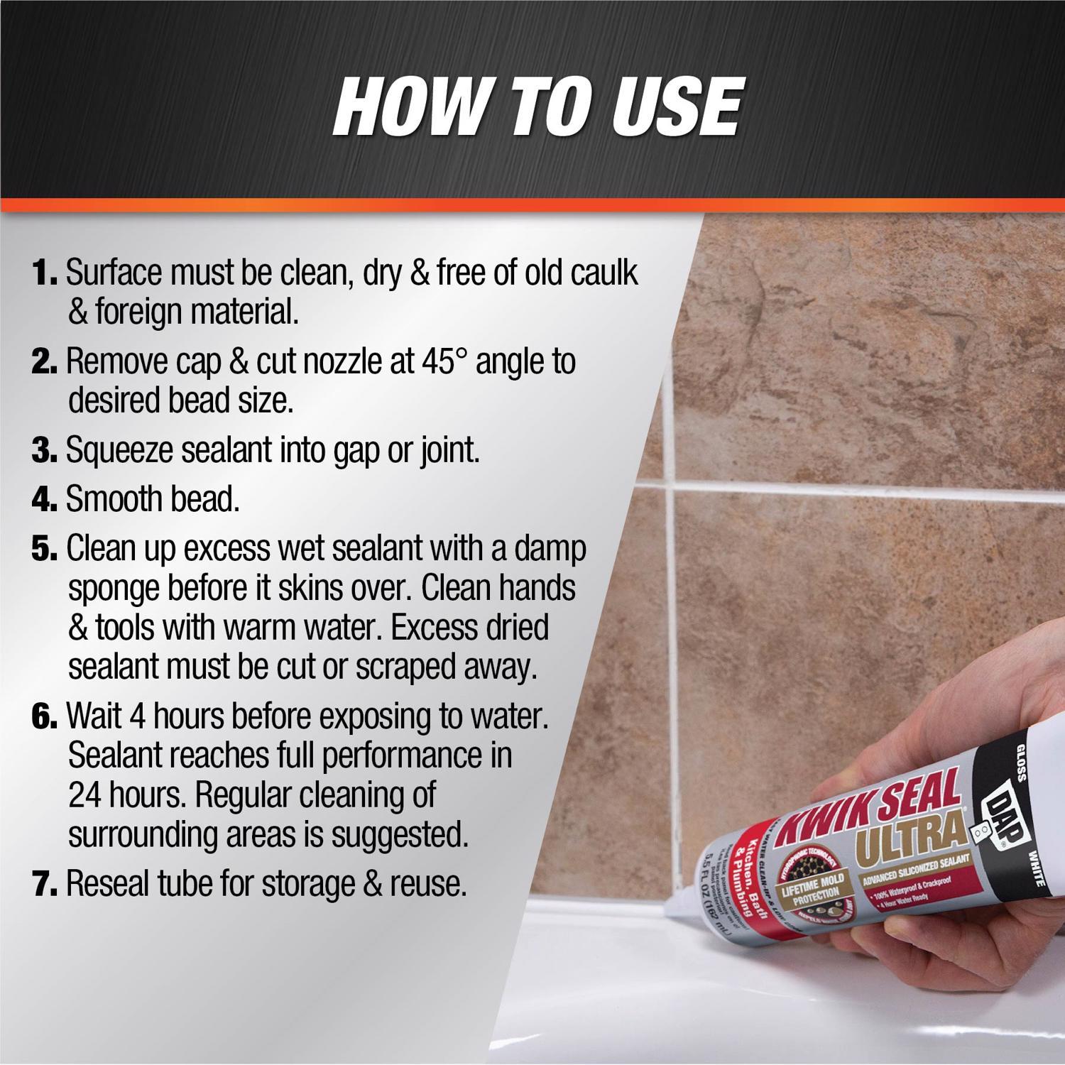 DAP Kwik Seal Ultra Biscuit Siliconized Acrylic Kitchen and Bath Sealant 5.5 oz
